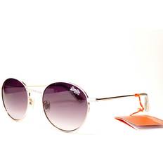 Superdry Women Sunglasses Superdry ENSO Matte White Rose Gold Fade/ Smoke Gradient Lenses