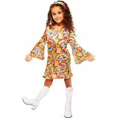 Kostumer Amscan Girls Rainbow Hippy Book Week Fancy Dress Costume