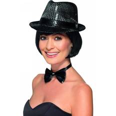 Cappelli Smiffys Cappello da Gangster Paillette Nero