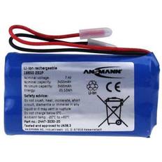 Ansmann 2S1P Batteripakke 2 Batteristørrelse 18650 Kabel Litium 7.2 V 3500 mAh