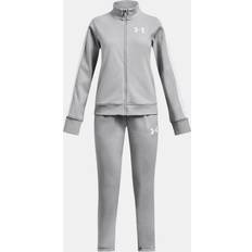 Hvid Tracksuits Børnetøj Under Armour Girls' Knit Tracksuit Mod Gray White YMD 54 in