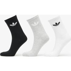 Adidas Socks adidas Pack of 3 Trefoil Cushion Crew Socks - White/Grey Heather