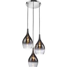 Paul Neuhaus Belysning Paul Neuhaus Hänglampa Pilua 30 cm Rökgrå Glas Pendellampa
