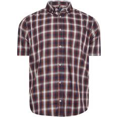 Big & Tall Short Sleeve Check Shirt - Red