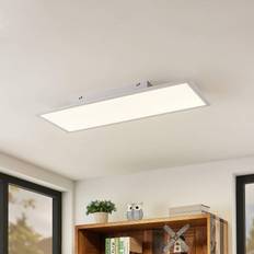 Lindby led panel Lindby LED-panel Quais 80 x 30 cm hvid metal Loftplafond