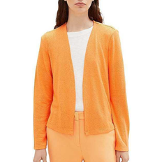 Dam - Orange Koftor Tom Tailor Open Cardigan - Bright Mango Orange Melange