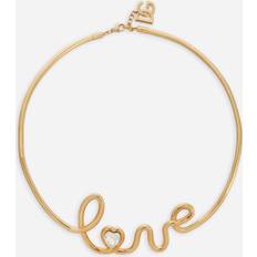 Dolce & Gabbana Halsband Dolce & Gabbana Semi-rigid necklace with “love” lettering