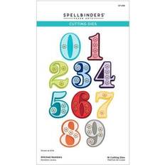 Grey Crafts Spellbinders Etched Dies-Stitched Numbers