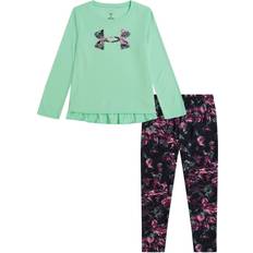 Pants Under Armour Toddler Girls' Dark Forest T-Shirt And Tights Set Green/Black 2T