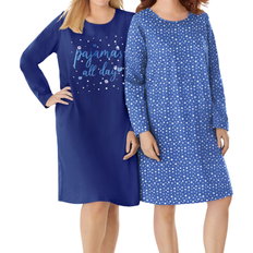 Long-Sleeve Sleepshirts 2-pack - Evening Blue Pajamas