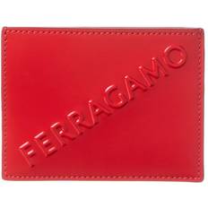 Rood Kaarthouders Ferragamo Logo Leather Card Holder