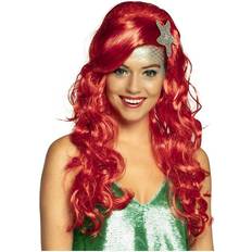 Rood Pruiken Boland party Verkleedpruik voor dames rood MCosplay/zeemeermin/fantasy Carnaval