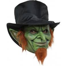 Horror-Shop Leprechaun kobold maske mit stoffzylinder