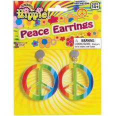 60'erne - Damer Tilbehør Bristol Novelty Hippie Peace Øreringe