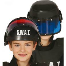 Blau Helme Fiestas Guirca SWAT-Helm mit Visier für Kinder Faschingsaccessoire schwarz-blau