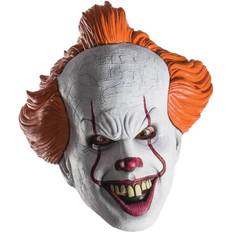 Grau Masken Horror-Shop Pennywise Halbmaske als Halloween Verkleidung