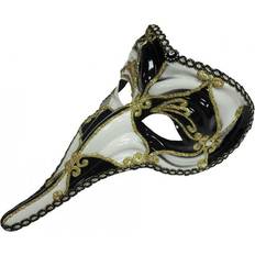 Vit Ansiktsmasker Bristol Novelty nyhet EM420 loki-mask, svart/vit, män, en