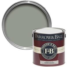 Grå - Väggfärger Målarfärg Farrow & Ball Modern Pigeon No.25 Emulsion Ceiling Paint, Wall Paint Grey, Blue 2.5L