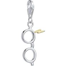 Harry Potter Clip-On Charm Lightning Bolt with Glasses Sterling Silver