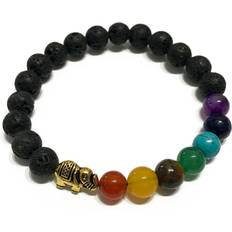 Lava Stone Bracelet Hamsa Chakra