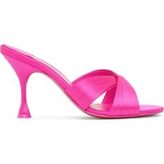 Christian Louboutin Pink Heeled Sandals Christian Louboutin Nicol Is Back satin mules pink