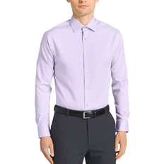 Calvin Klein Women Shirts Calvin Klein Men's STEEL Classic-Fit Non-Iron Performance Herringbone Spread Collar Dress Shirt - Lilac