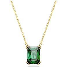 Swarovski Matrix Green Gold-tone Plated Rectangular Cut Pendant 5677141