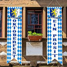 Oktoberfest Party Supplies Oktoberfest decorations bavarian check flag oktoberfest sign oktoberfest porc