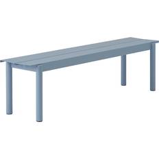 Blå Siddebænke Muuto Linear Steel Siddebænk