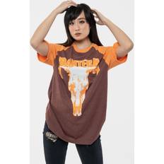 Pantera T-shirt Dödskalle Band Logotyp Unisex - Brown/Orange