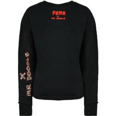 Puma L Jumpers Puma x mr doodle long sleeve crew neck black mens graphic sweatshirt 598687 01
