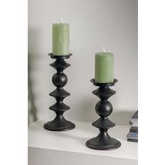 Black Candle Holders Studio Gallery Interiors Hutton Pillar Candle Holder