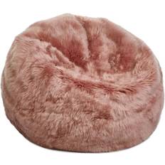 Rosa Poltrone sacco Natures Collection Long Wool Sheepskin Bean Bag 73 cm x 74 cm Rosa Poltrona sacco