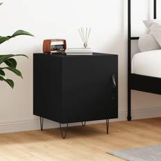 Black Bedside Tables vidaXL Cabinet Engineered Wood Bedside Table