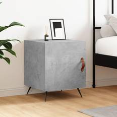 vidaXL Cabinet Concrete Engineered Wood Bedside Table