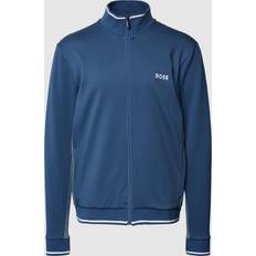 HUGO BOSS Tracksuit för män, loungewear-jacka, öppen blå S, Öppen blå