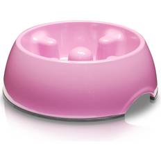 Go-Slow Anti-klunk Hundskål Liten 300 ml Rosa