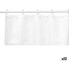 White Shower Curtains Berilo Stylish White Polyester Shower Curtain 180 x 180 cm