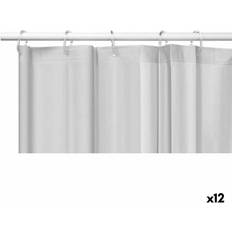 Berilo Grey Polyethylene EVA Shower Curtain 180 x 180 cm Pack of 12