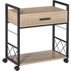 Metall Servierwagen Homcom Mobile Oak Servierwagen 30x60cm