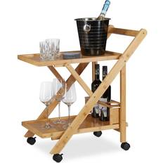 Carrelli Tavolo Relaxdays Portavivande da Portata 70 x 40,5 x 65 cm Carrello Tavolo