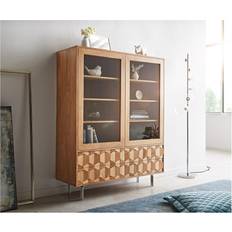 Vitrine DeLife Glasschrank Fevo Akazie Vitrine