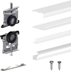 Portes Kit Slid'up 220 Aluminium Blanc Pour 3 Portes 18 mm Rail 2.7 m - 70 kg Porte Coulissante (x)