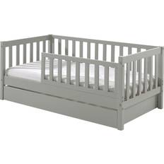 Gris Lits Vipack Toddler Drawer Bed Frames Cot Bed 29.9x58.3"