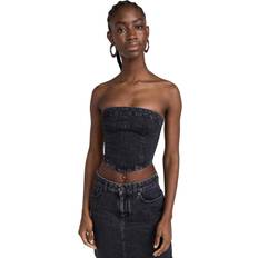 Bh stella Stella McCartney Washed Black Denim Bustier