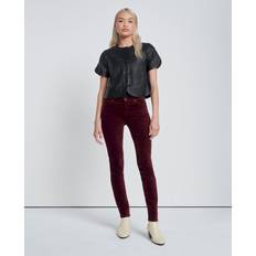 7 For All Mankind Velvet High Waist Skinny in Cabernet