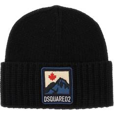 DSquared2 Men Beanies DSquared2 Mountain Logo Patch Beanie - Black