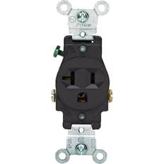 Brown Power Strips & Branch Plugs Leviton 070-05801-000 20 A Outlet Ground Adapter Brown