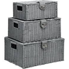 Aufbewahrungsboxen Schnallen, 3er-Set Aufbewahrungskorb, Ordnungsboxen
