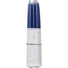 Broste Copenhagen Lys & Tilbehør Broste Copenhagen Tapers Dyppet Tilspidset 10-pak Baja Blue Stearinlys